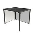 HABRITA - Pergola bioclimatique alu - Gris anthracite - L.240xl.300cm - vignette