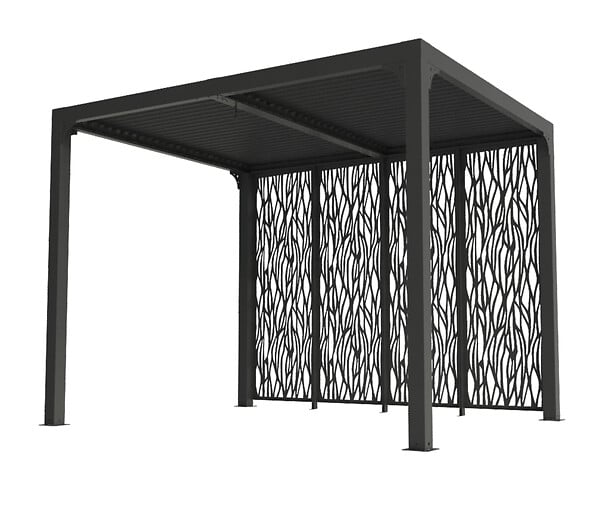 HABRITA - Pergola bioclimatique alu - L.300xl.240xH.235cm - large