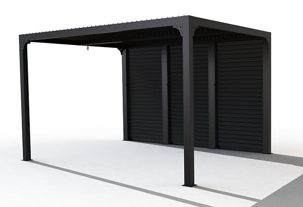 HABRITA - Pergola bioclimatique aluminium - L.360xH.231xP.300cm - large