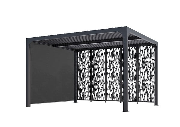 HABRITA - Pergola bioclimatique - Aluminium - 10.80m2 - large