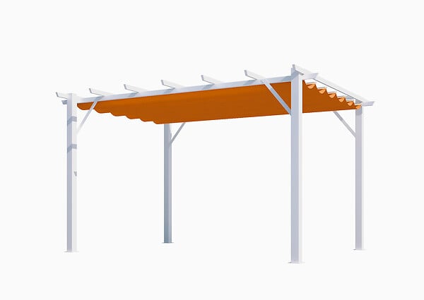 HABRITA - Pergola autoportante aluminium - L.400xH.230xP.300cm - large