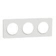 SCHNEIDER ELECTRIC - Plaque Odace Touch - Blanc brillant 3 postes entraxe 71mm - vignette