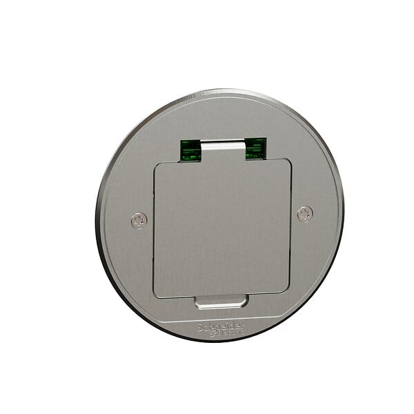 SCHNEIDER ELECTRIC - Prise de sol encastrable métal Unica System+ XS Argent IP44 - large