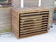 HABRITA - Cache climatiseur Bois CC 1306 - L.132xH.98xP.58cm - vignette