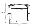 HABRITA - Carport barbecue acier - Gris anthracite - L.250xP.135xH.224 - vignette