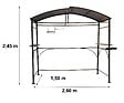 HABRITA - Carport barbecue acier - Gris anthracite - L.260xP.150cm - vignette