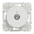 SCHNEIDER ELECTRIC - Prise TV encastrable - Odace - Blanc - Fixation par vis - vignette
