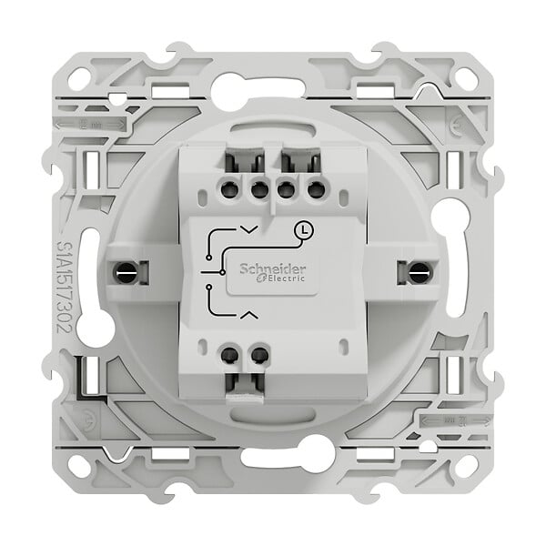 SCHNEIDER ELECTRIC - Interrupteur pour volet roulant Odace Anthracite 3 boutons - large