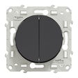 SCHNEIDER ELECTRIC - Double va-et-vient plastique Odace Anthracite 10 AX - vignette