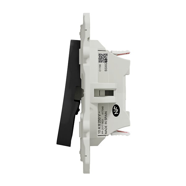 SCHNEIDER ELECTRIC - Double va-et-vient plastique Odace Anthracite 10 AX - large