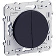 SCHNEIDER ELECTRIC - Double va-et-vient plastique Odace Anthracite 10 AX - vignette