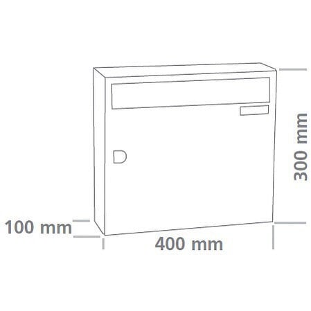 DECAYEUX - Boite à  lettres Commerciale 2 serrure à  cylindre laqué marron 400X300mm - DECAYEUX â€“ 213247 - large
