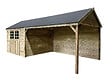 SOLID - Abri de jardin Bois Cambrai - L.703.7xH.289.1xP.317.9cm - vignette