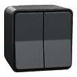 SCHNEIDER ELECTRIC - Double interrupteur va-et-vient Mureva Styl anthracite IP55 - vignette