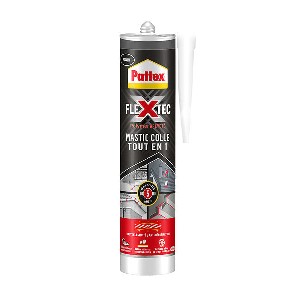 PATTEX - Mastic-colle tout-en-un Flextec Noir 389g - large