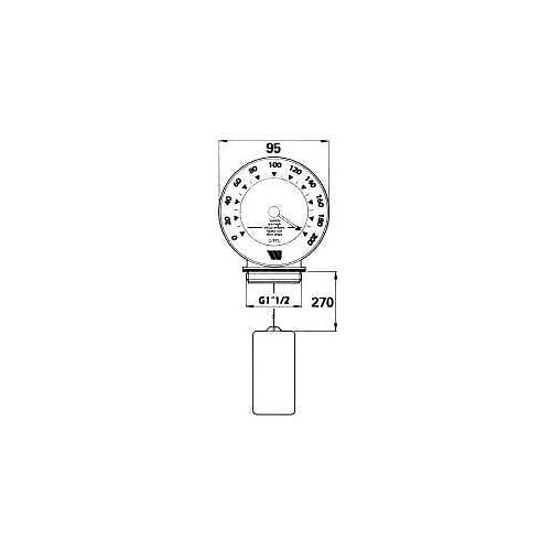 WATTS - Jauge mécanique Watts 22L0103102 Meca-M 200 V verticale 95mm WATTS - large