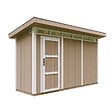 TIMBELA - Abri de Jardin Qualité Premium 4m² - L161xL412cm - Kit tout compris avec sol, tuiles bitumineuses, set de peinture-Construction de Panneaux LP SmartSide- Cabane de Jardin Timbela M902 TERRA BROWN - vignette