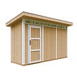 TIMBELA - Abri de Jardin Qualité Premium 4m² - L161xL412cm - Kit tout compris avec sol, tuiles bitumineuses, set de peinture-Construction de Panneaux LP SmartSide- Cabane de Jardin Timbela M902 HARVEST HONEY - vignette