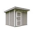TIMBELA - Abri de Jardin Qualité Premium 6m² - L294xL279cm - Kit tout compris avec sol, tuiles bitumineuses, set de peinture-Construction de Panneaux LP Smartside- Cabane de Jardin Timbela M903 TUNDRA GREY - vignette
