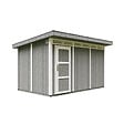 TIMBELA - Abri de Jardin Qualité Premium 9m² - L412xL279cm - Kit tout compris avec sol, tuiles bitumineuses, set de peinture-Construction de Panneaux LP Smartside- Cabane de Jardin Timbela M904 CAVERN STEEL - vignette