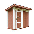 TIMBELA - Abri de Jardin Qualité Premium 3m² - L161xL294cm - Kit tout compris avec sol, tuiles bitumineuses, set de peinture-Construction de Panneaux LP Smartside- Cabane de Jardin Timbela M901 REDWOOD RED - vignette