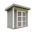 TIMBELA - Abri de Jardin Qualité Premium 3m² - L161xL294cm - Kit tout compris avec sol, tuiles bitumineuses, set de peinture-Construction de Panneaux LP Smartside- Cabane de Jardin Timbela M901A CAVERN STEEL - vignette