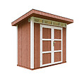 TIMBELA - Abri de Jardin Qualité Premium 3m² - L161xL294cm - Kit tout compris avec sol, tuiles bitumineuses, set de peinture-Construction de Panneaux LP Smartside- Cabane de Jardin Timbela M901A REDWOOD RED - vignette