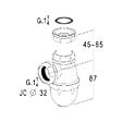 NICOLL - Siphon de lavabo tube réglable 11/4 - vignette
