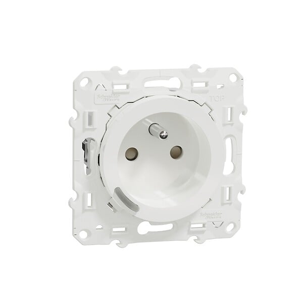 SCHNEIDER ELECTRIC - Prise connectée 2P+T Zigbee 16A Blanc - large