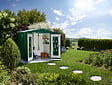 BIOHORT - Abri jardin métal Europa T 4A - Vert - L.316xl.156xH.209cm - vignette