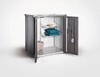 BIOHORT - Armoire métal Romeo - Gris foncé - L.132xH.140xP.87cm - vignette