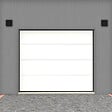 FLEXIDOOR - Porte Sectionnelle PLUS Lisse sans rainures 2.4x2.0m Blanche - vignette