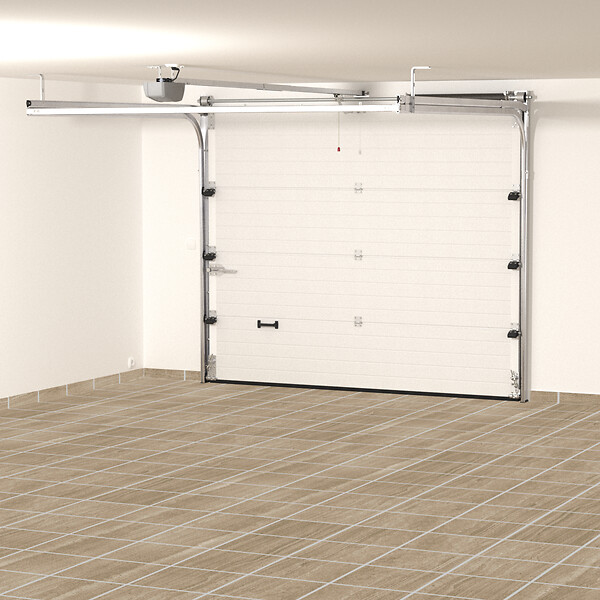 FLEXIDOOR - Porte Sectionnelle PLUS Lisse sans rainures 2.4x2.0m Blanche - large