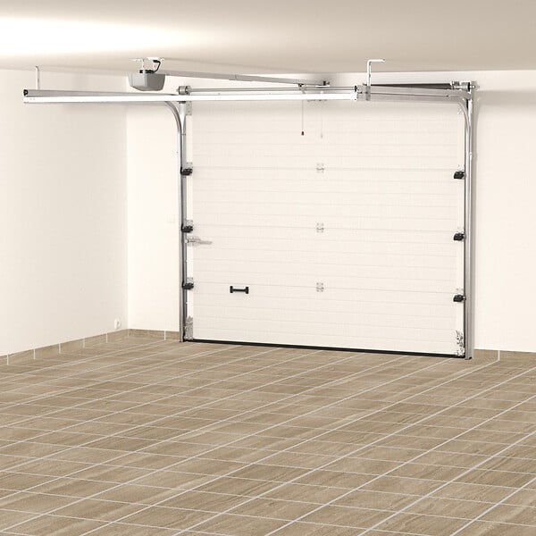 FLEXIDOOR - Porte sectionnelle Plus lisse sans rainures - Gris - 2,5x2,125m - large