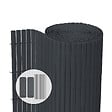 VOUNOT - Canisse PVC brise vue ultra renforce avec attaches de fixation 90x500cm gris - vignette