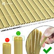 VOUNOT - Canisse PVC brise vue ultra renforce avec attaches de fixation 80x500cm beige - vignette