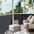VOUNOT - Canisse PVC brise vue ultra renforce avec attaches de fixation 100x300cm gris - vignette