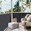 VOUNOT - Canisse PVC brise vue ultra renforce avec attaches de fixation 100x500cm gris - vignette