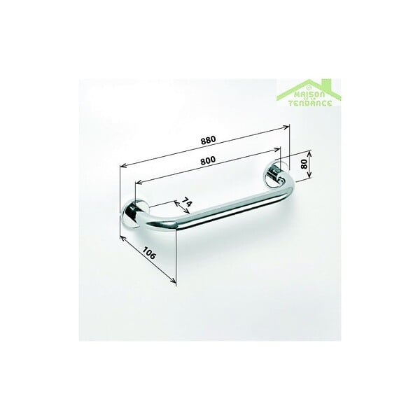 BEMETA - Barre de maintien de douche HELP en blanc comaxite - large