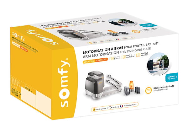 SOMFY - Motorisation pour portail battant Lockyvia Essential Somfy 1241429 - large