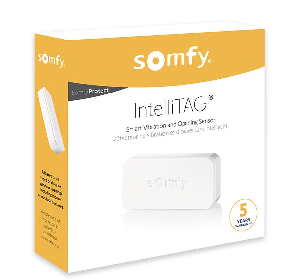 SOMFY - Détecteur ouverture/vibrations - IntelliTAG - Blanc - 200 m - large