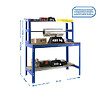 SIMON RACK - SimonRack - Etabli bleu 1445x910x760 mm Charge 400 Kg - SIMONWORK BT4 900 GALVA Simon Rack - vignette