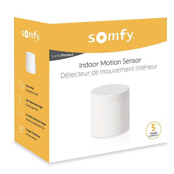 SOMFY - Détecteur de mouvement intérieur Home Alarm Blanc Angle 130° - large