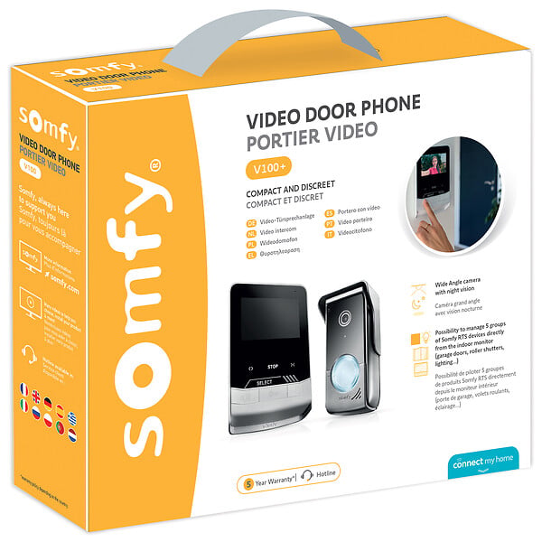 SOMFY - Somfy 1870535 - Visiophone V100+ pour piliers étroits - large
