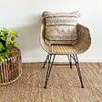 M.CEZARE - Lot de 4 chaises Valentin en rotin Cézaré d4252552 - vignette