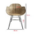 M.CEZARE - Lot de 4 chaises Valentin en rotin Cézaré d4252552 - vignette