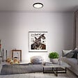 BRILONER - Plafonnier LED - Métal et plastique - RUNA - Noir - 24W - vignette