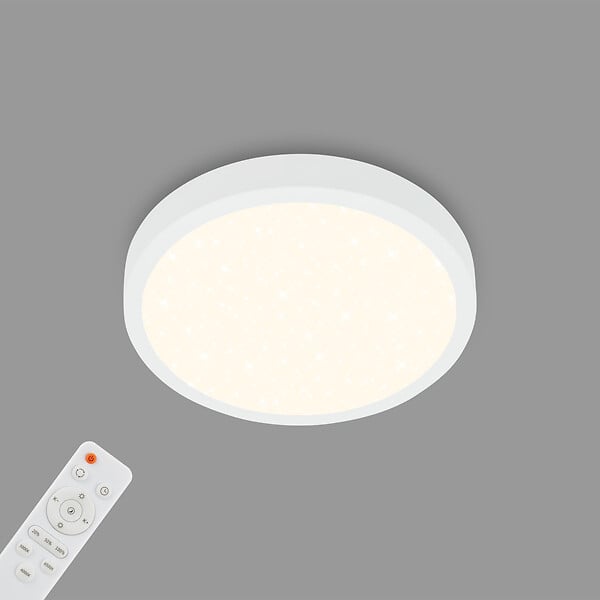 BRILONER - Plafonnier LED métal RUNA Blanc - 18W - large