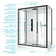 AURLANE - Cabine de douche RECTANGLE 160x85x217cm - FACTORY 2 XXL - vignette