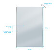 AURLANE - Paroi de Douche 140x200cm Verre Fumé 8mm - Barre de Fixation Extensible et Profil Chrome - vignette